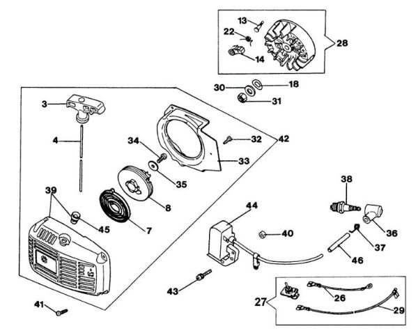 Starter assy 931 Chainsaw