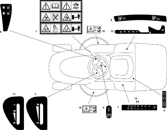 Labels OM 122C/22H Cat.2007 Garden tractor
