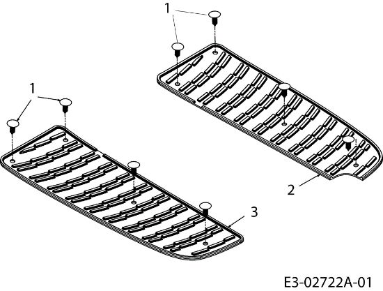 Foot pads POLO 97/13,5 T Cat.2007 Garden tractor