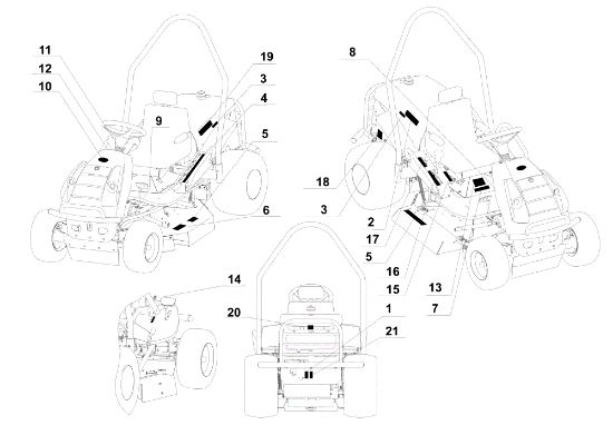 Labels APACHE 92 4x4 Cat.2007 Garden tractor