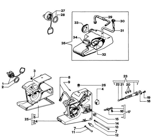 Crankcase 935 DX Chainsaw