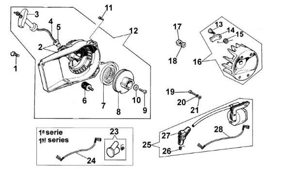 Starter assy 935 X Chainsaw