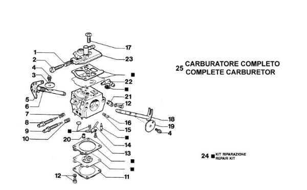 Carburetor WT-162A 942 Chainsaw