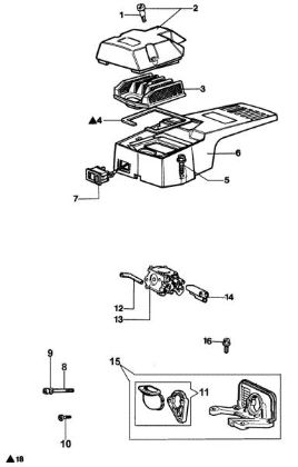 Air filter and carburetor 970 Chainsaw