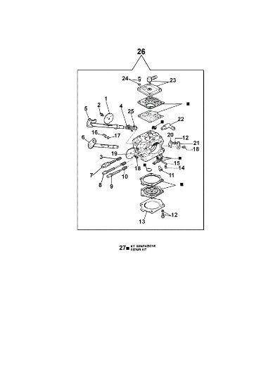 Carburetor WJ-72A 970 Chainsaw