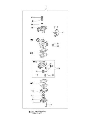 Carburetor WYK-143A OS 550 Ergo Olive shaker