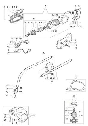 Illustrated parts list TR 130 E Electric trimmer