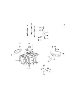 Cylinder and crankcase G 48 TK (K50) Lawnmower