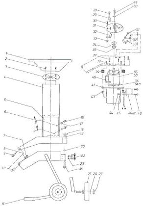 Illustrated parts list SH 210 E Shredder