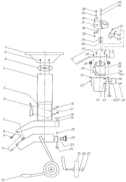 Illustrated parts list SH 210 E Shredder