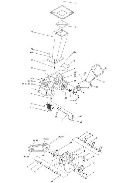 Illustrated parts list SH 550 Shredder
