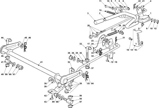 Cutting plate lifting OM 93C/13,5H France Cat. 2008 Garden tractor (only for the French market)