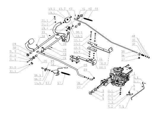 Transmission OM 105J/17,5H Cat.2008 Garden tractor
