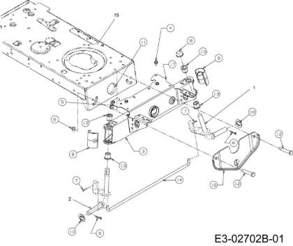 Front axle (2/2) POLO 97/13,5 T France Cat.2008 Garden tractor (only for the French market)