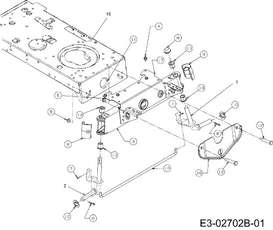 Front axle (2/2) POLO 97/13,5 T France Cat.2008 Garden tractor (only for the French market)