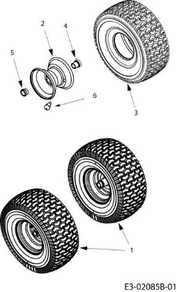 Front wheels POLO 97/13,5 T Cat.2008 Garden tractor