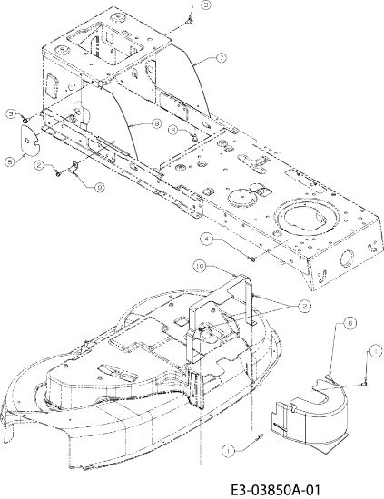 Frame hydro POLO 95/11,5 T France Cat.2008 Garden tractor (only for the French market)
