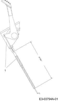 Throttle cable POLO 108/17 H France Cat.2008 Garden tractor (only for the French market)