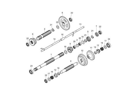Gears (Gearbox) CR 450 (Fino/Until 2013) Transporter