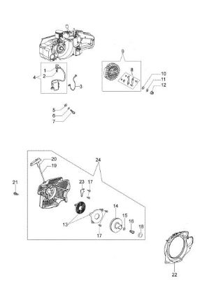 Starter assy GS 720 Chainsaw