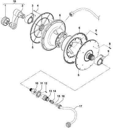 Hose reel PW 155 High-pressure washer