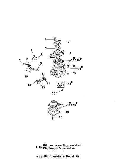 Carburetor C1Q-E6 MTL 51 Earth auger
