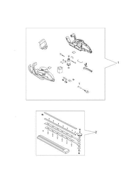 Illustrated parts list HC 550 E Electric hedgetrimmer