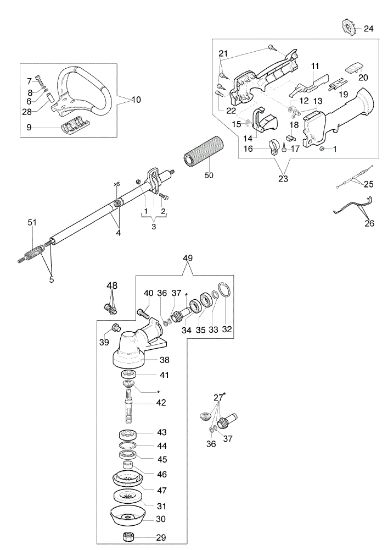 Transmission Ø28 BC 380 S Brushcutter