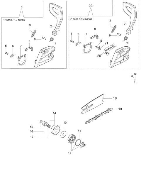 Clutch and brake GS 370 (Euro 2) Chainsaw