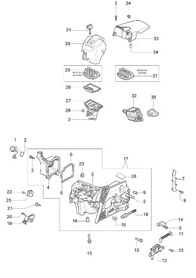 Crankcase and air filter GS 410 CX (Euro 2) Chainsaw