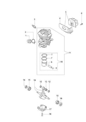 Engine GS 410 C (Euro 2) Chainsaw