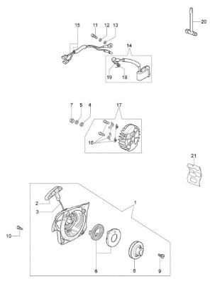 Starter assy GS 410 C (Euro 2) Chainsaw