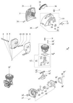 Engine BCF 420 (Euro1 / Euro2) Brushcutter