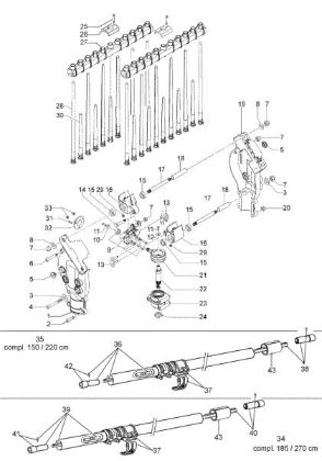 Rod and rake OS 300 E Olive harvester