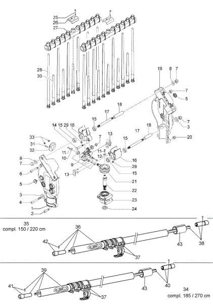 Rake group OS 255 Olive harvester