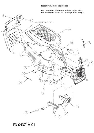 Body TORNADO 108/17,5 H Garden tractor