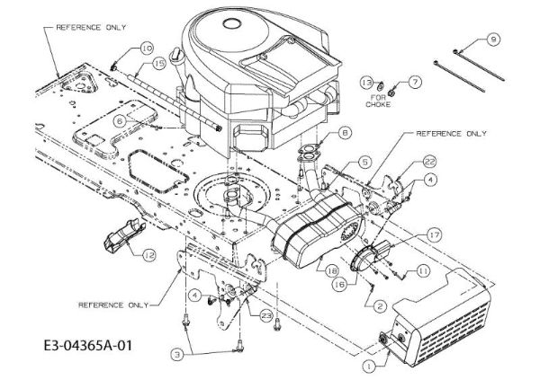 Engine TORNADO 108/20 H Garden tractor