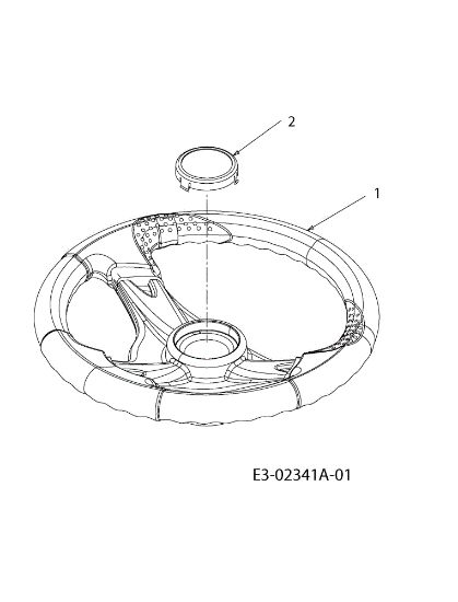Steering wheel TORNADO 108/20 H Garden tractor