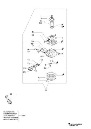 EURO1 carburetor WT-460B 435 BP Brushcutter
