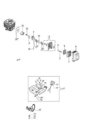 Tank and air filter PPX 270 Pole pruner