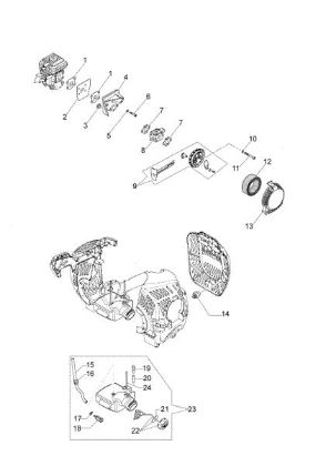 Tank and air filter Power unit