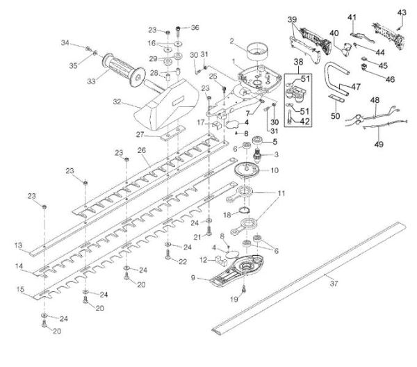 Blades assy HCS 275 XP Hedgetrimmer