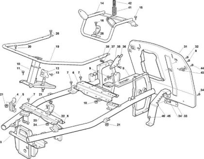 Frame OM 63C/6,5V Cat.2009 Garden tractor