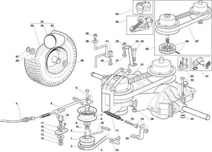 Transmission OM 63C/6,5V Cat.2009 Garden tractor