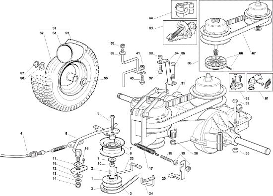 Transmission OM 63C/6,5V Cat.2009 Garden tractor