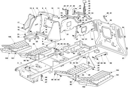 Frame OM 93C/13,5H Cat.2009 Garden tractor