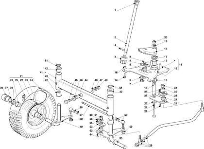 Steering arm OM 93C/13,5H Cat.2009 Garden tractor