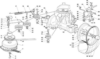 Transmission OM 93C/13,5H Cat.2009 Garden tractor