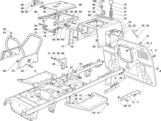 Frame OM 122C/22H Cat.2009 Garden tractor
