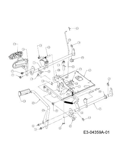 Pedals KROSSER 92/15 H Garden tractor